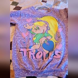 Vintage trolls kids crew sweatshirt 1 of a kind